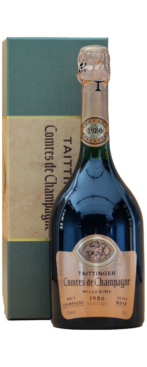 Taittinger Comtes de Champagne Brut Rose in GK 1986
