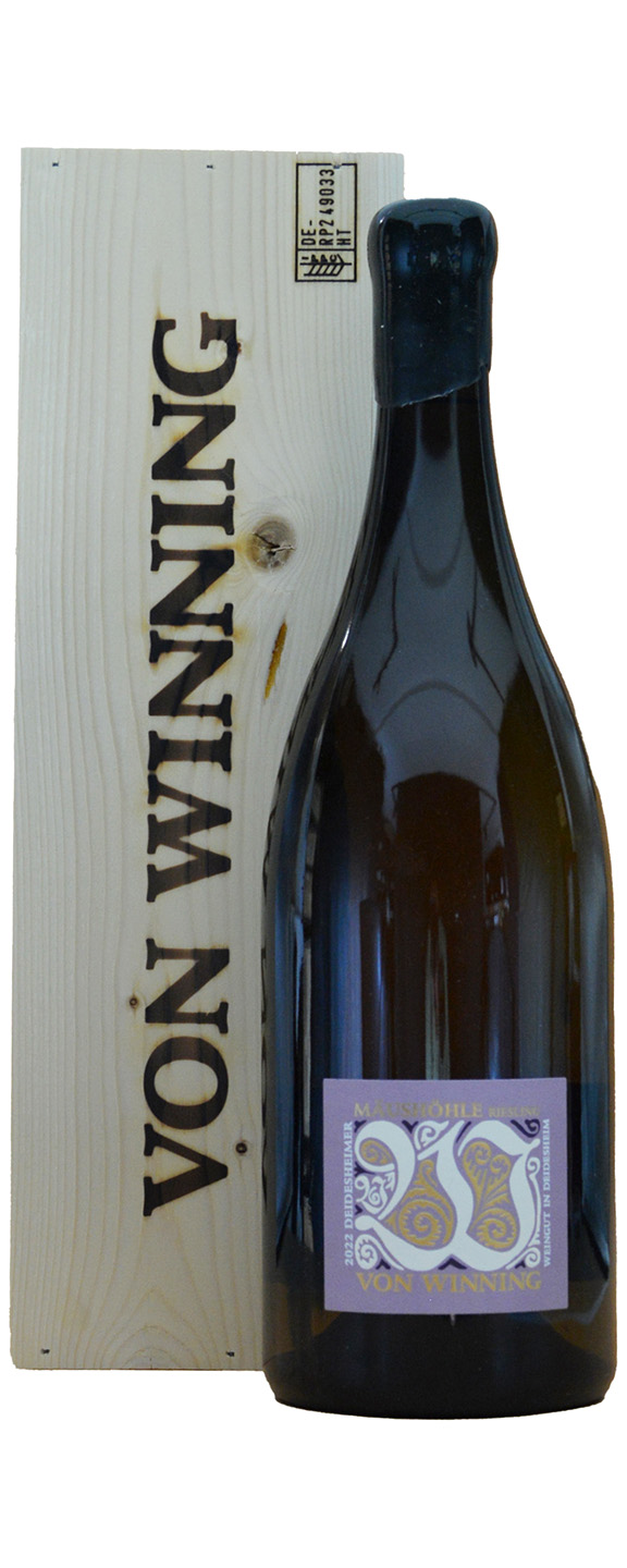 Doppelmagnum (3,0 L) Von Winning Deidesheimer Mäushöhle Riesling in OHK 2022