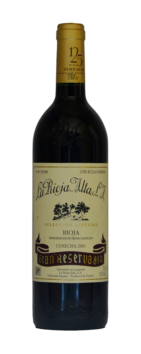 La Rioja Alta Gran Reserva 890 2001