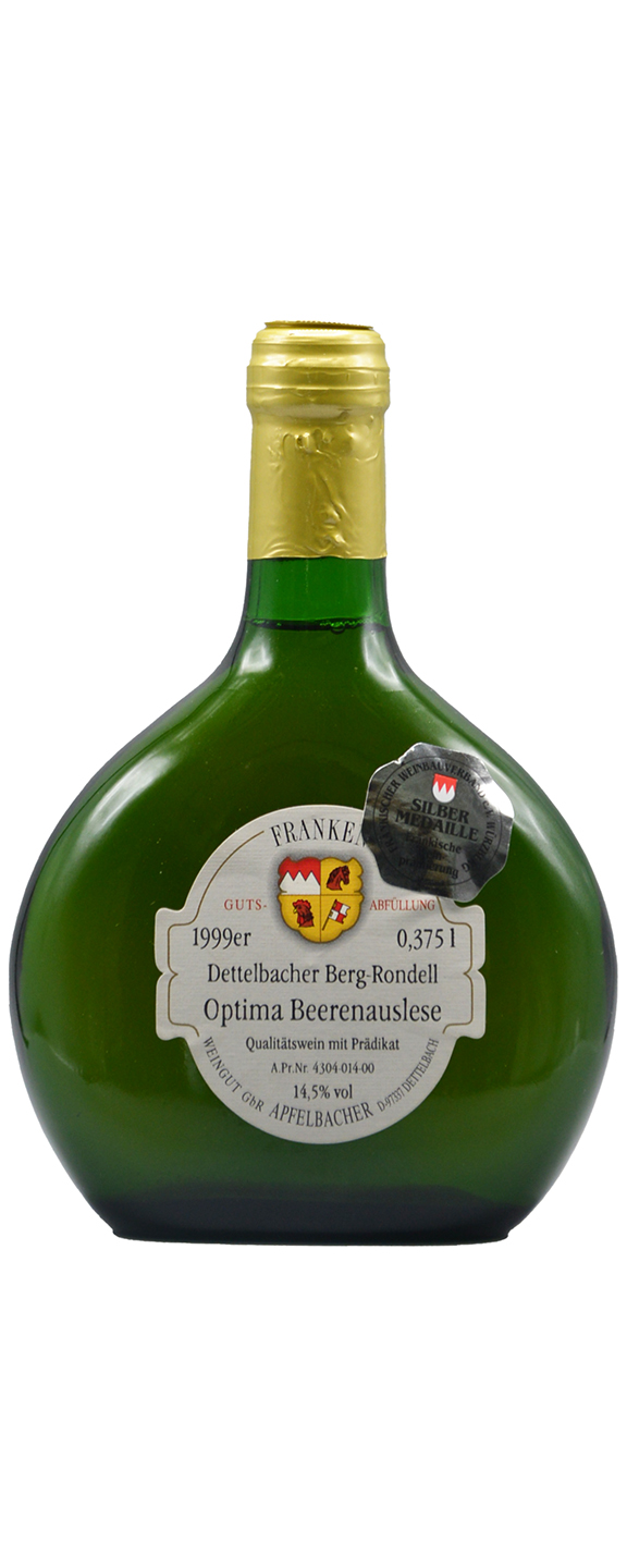 0,375 L Apfelbacher Dettelbacher Berg-Rondell Optima Beerenauslese 1999